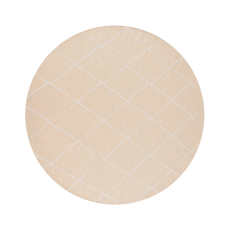 Outdoor Rug GWALIOR Beige, Round 160 cm
