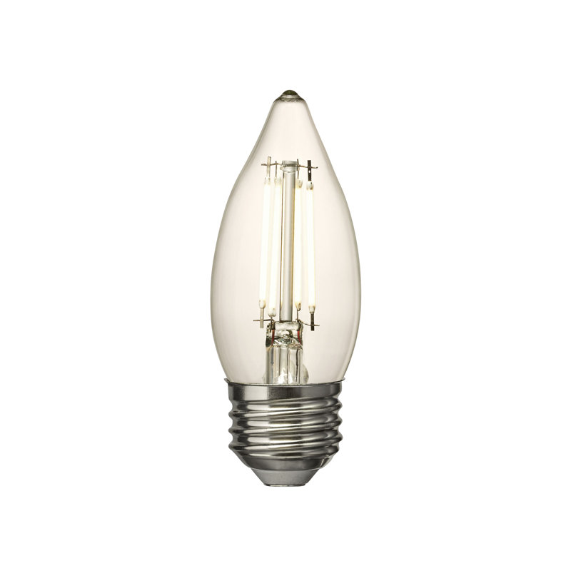 Visual Comfort & Co. LED Torpedo shape 5W 2700K Soft White E-26 Medium base Clear Edison Style light bulb, 2700 Kelvins