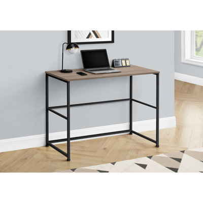 Bureau d'ordinateur, bureau personnel, ordinateur portable, installation à gauche, à droite, tiroirs de rangement, L 40 po, travail, métal stratifié, contemporain, moderne
