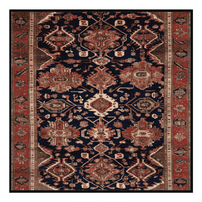 Machine Washable Persian Brown Area Rug