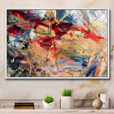 «Colorful Abstract Strokes V», reproduction encadrée sur toile