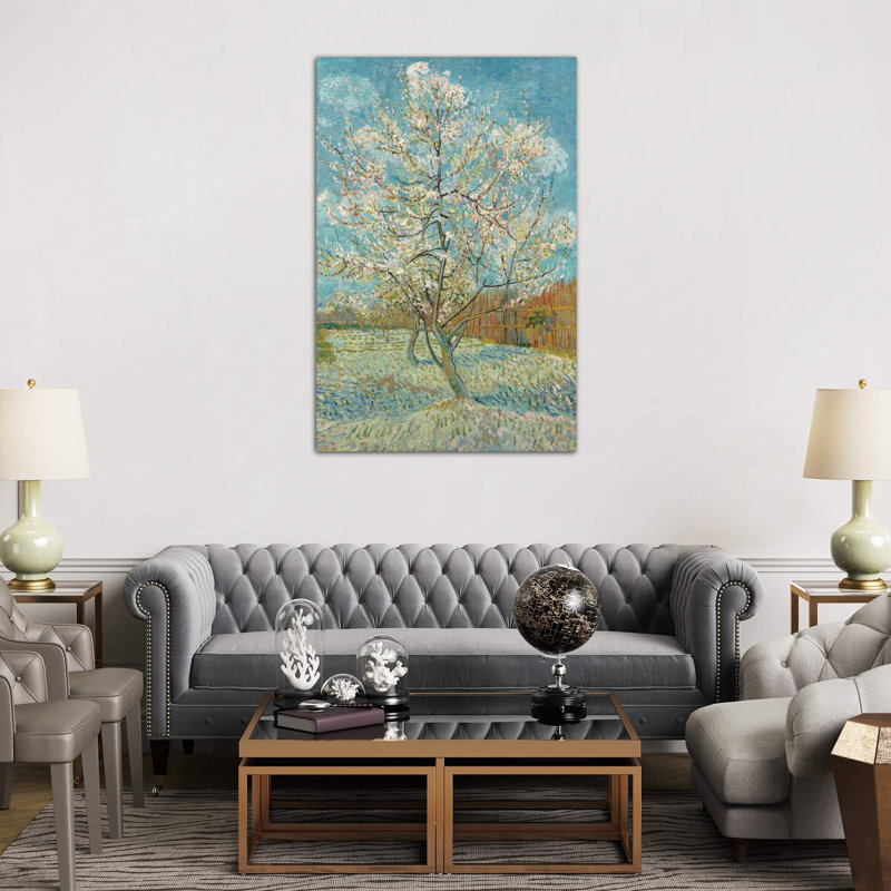 The Pink Peach Tree, 1888 by Vincent Van Gogh - Wrapped Canvas Painting, 152.5 cm H x 101.5 cm W