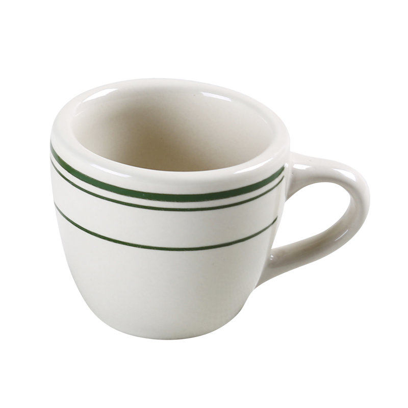 Green Band Porcelain Espresso Cup