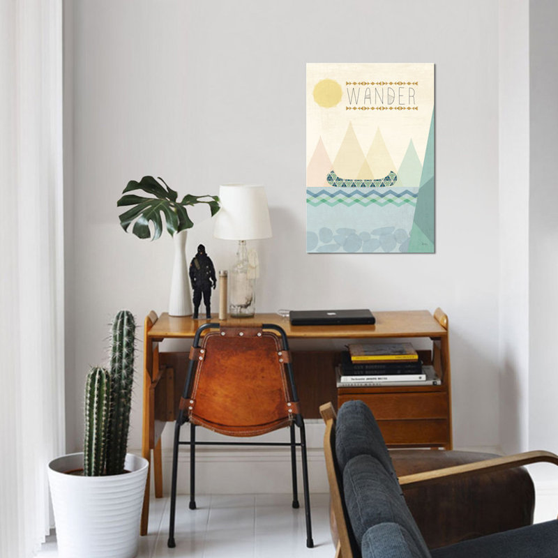 «Outdoor Geo III» sur toile, H 18 po x l 12 po x P 1,5 po, Pas de tapis, Toile tendue