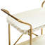 Mocha Check 2-Tier Kitchen Cart-1866267781
