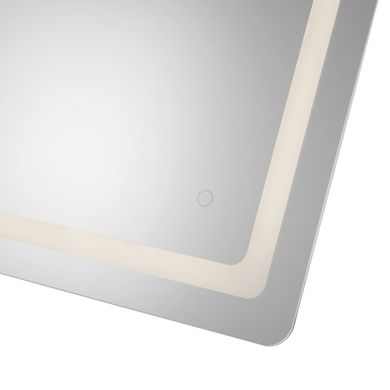 Seneca Rectangle Lighted Wall Mirror, 36"H x 60"W x 1.75"D