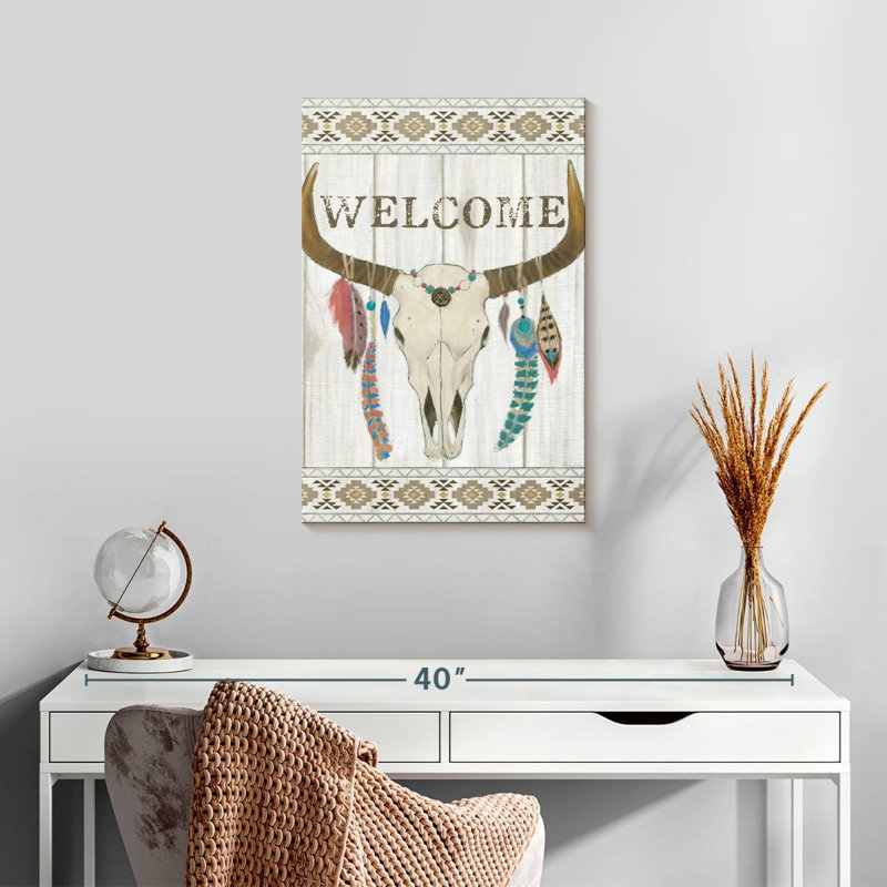 Plaque murale Kema Bohemian Rising I Welcome, H 24 po x l 16 po