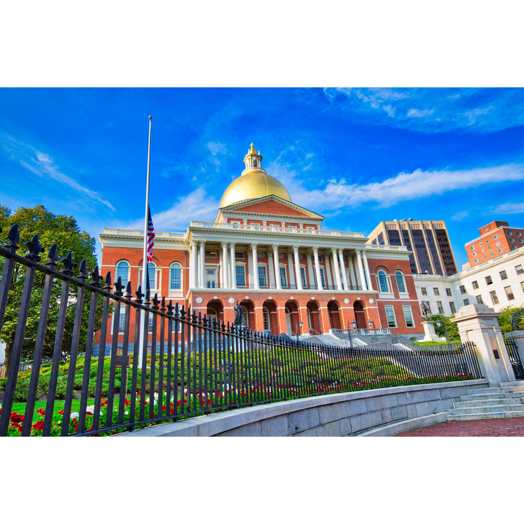 Massachusetts State House von Elijah-Lovkoff - Leinwandbild