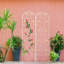 Treillis de jardin en métal antirouille 86,7 po x 19,7 po blanc crème, pour, aide au soutien des plantes d'extérieur, blanc facile à installer 86,7 po x 19,7 po, haricots rouille, assemblage simple de fleurs