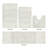 Granada Premium 100% Cotton 2155 GSM 4-Piece Bath Rug Set, OEKO-TEX® Certified, Non-Slip Spray Latex Backing, Plush Tufted, Super Absorbent, Machine Washable Bathroom Rugs for Bathroom, Shower, Tub & Vanity, Ivory-2067803391-2067894052