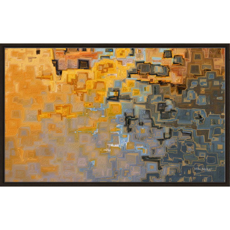 Psaume 42: 8 «His L affectueux» par Mark Lawrence - impression, Cadre flottant espresso, H 27,5 po x l 43,5 po x P 2 po