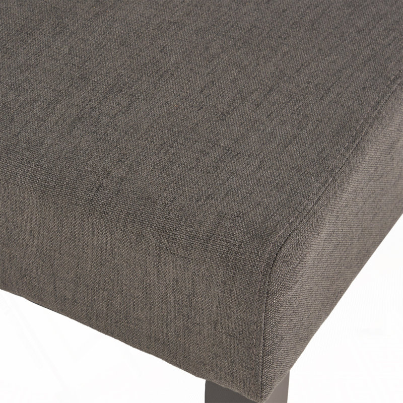 Chaise rembourrée touffetée, Gris foncé