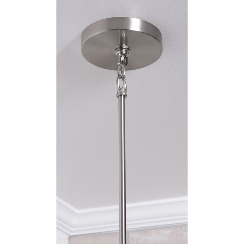 Woodvale Pendant - 30'', Black/Silver, Satin Nickel