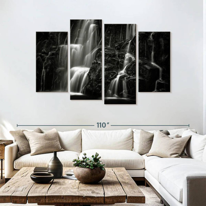 Alvord Dark Waterfalls, 54" H x 84" W