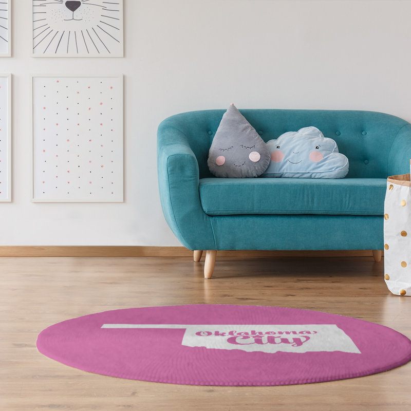 Chenille Indoor Rug, Round 5'