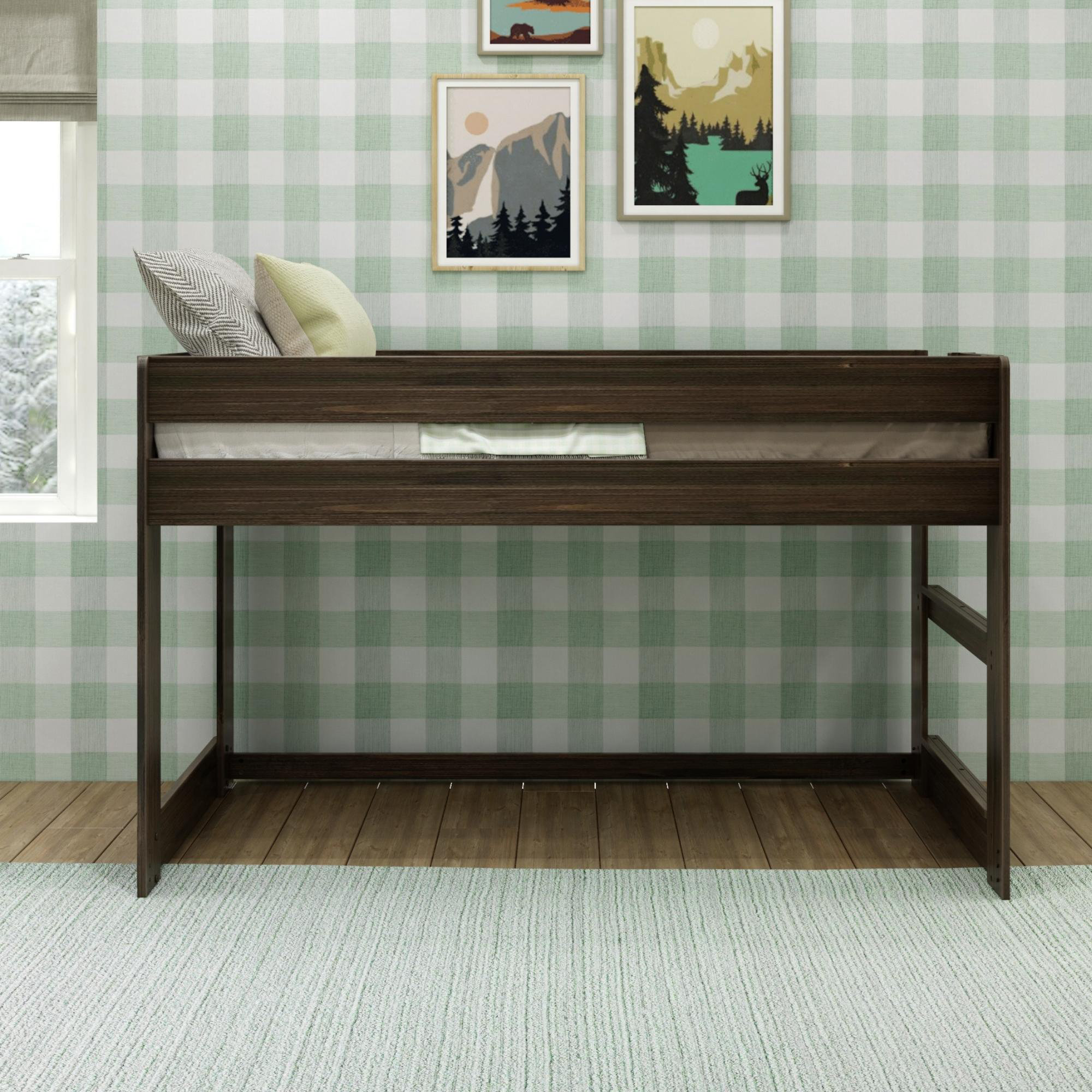 Max & Lily Farmhouse Solid Wood Twin Low Loft Bed & Reviews - Wayfair ...