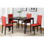 4 chaises de salle à manger avec sièges en similicuir rouge et cadres en métal - cadre de siège enchanteur, 4 unités fascinantes-504645096