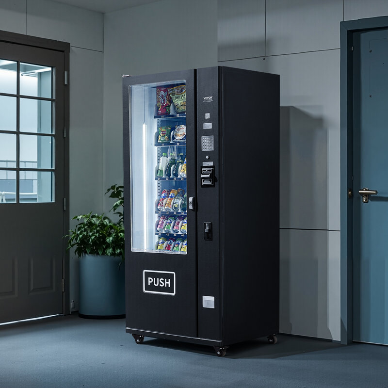 36 Slots Combo Vending Machine ICT Bill/Coin Acceptor Refrigerated Drink Snack