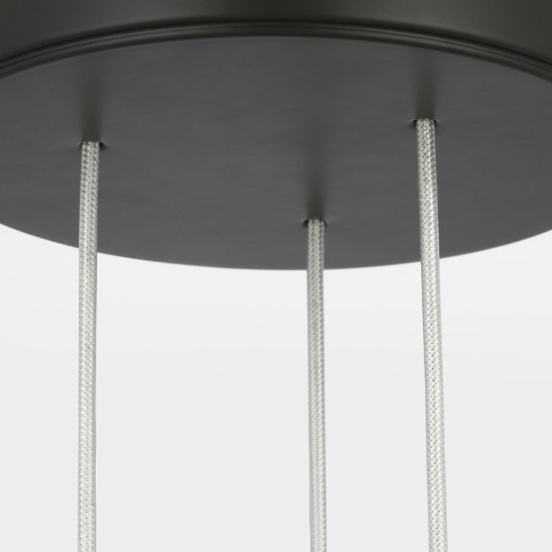 Anne-Marie Barton Armise Pendant with Nova Frost, 242" H x 7.5" W, Matte Carbon, White