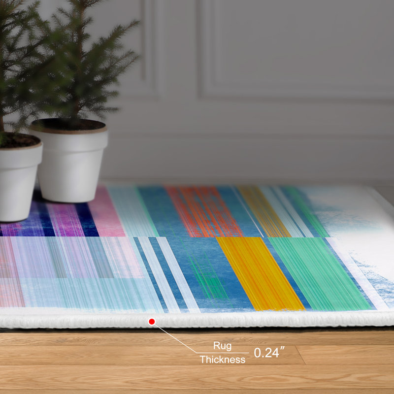 Tapis rectangulaire Dree avec envers antidérapant, Rectangle 5 pi x 7 pi 6 po