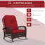 Chaise berçante en osier pour l'extérieur Outsunny-1921807128
