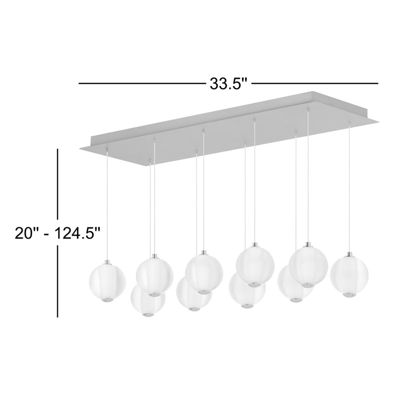 Alicano 10 - Light LED Cluster Pendant, Gold