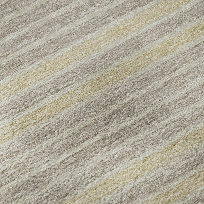 Premium Machine Washable Elize AMF1398 Stripes Rug, Rectangle 3' x 5'