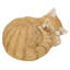 Statue de chat tigré couché et endormi-120494457