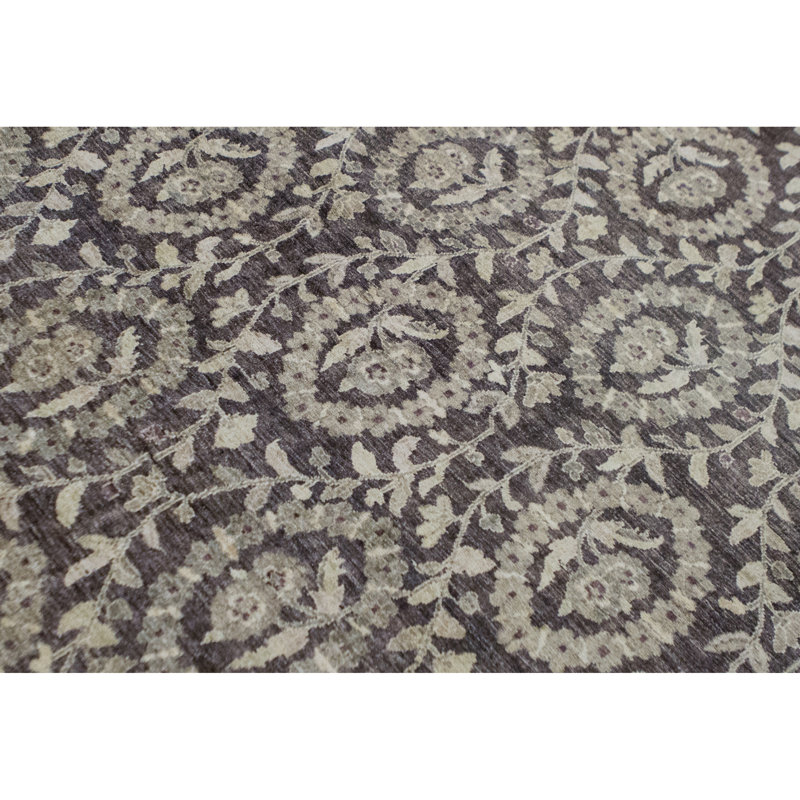 Tapis brun de haute qualité noué à la main Ziegler