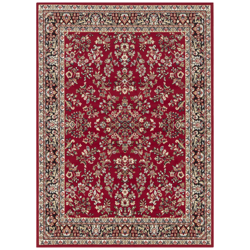 Zabul Tufted Red/Beige/Pink Rug, Rectangle 80 x 150cm