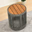 Table d'appoint d'extérieur en bois de rotin-888203784