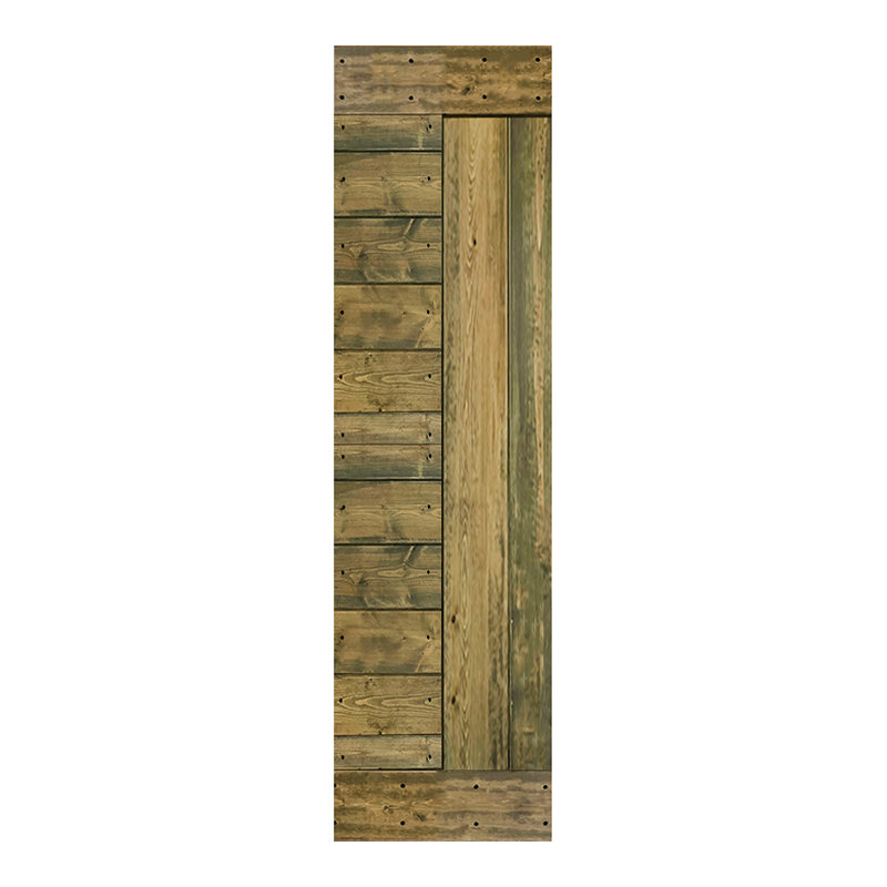 Aged Barrel Finished Solid Wood 84" Textured Barn Door Slab
