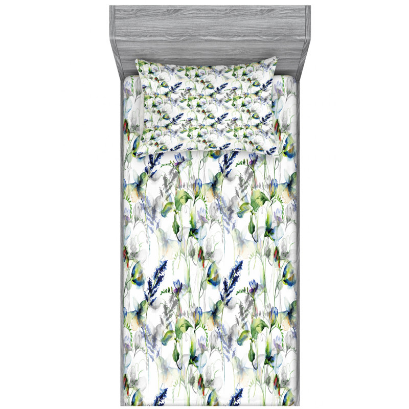 Microfiber Floral Sheet Set