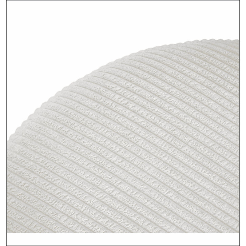 Repose-pieds rembourré rond, Blanc