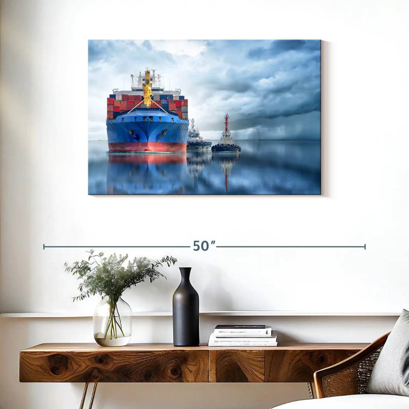 Mehar Container Cargo Ship, 24" H x 36" W