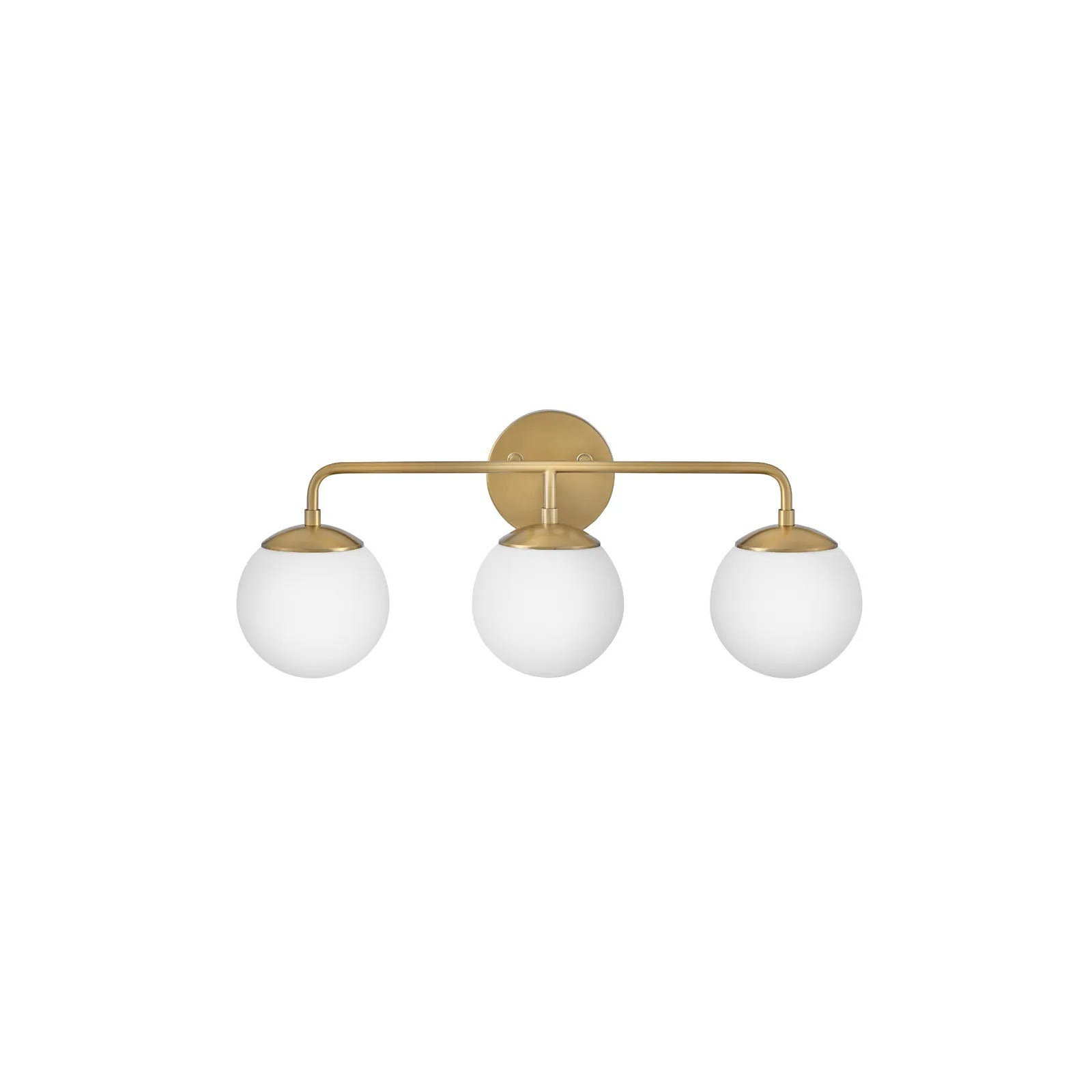 Kobie 3 Light Frosted Dimmable Vanity Light, Gold