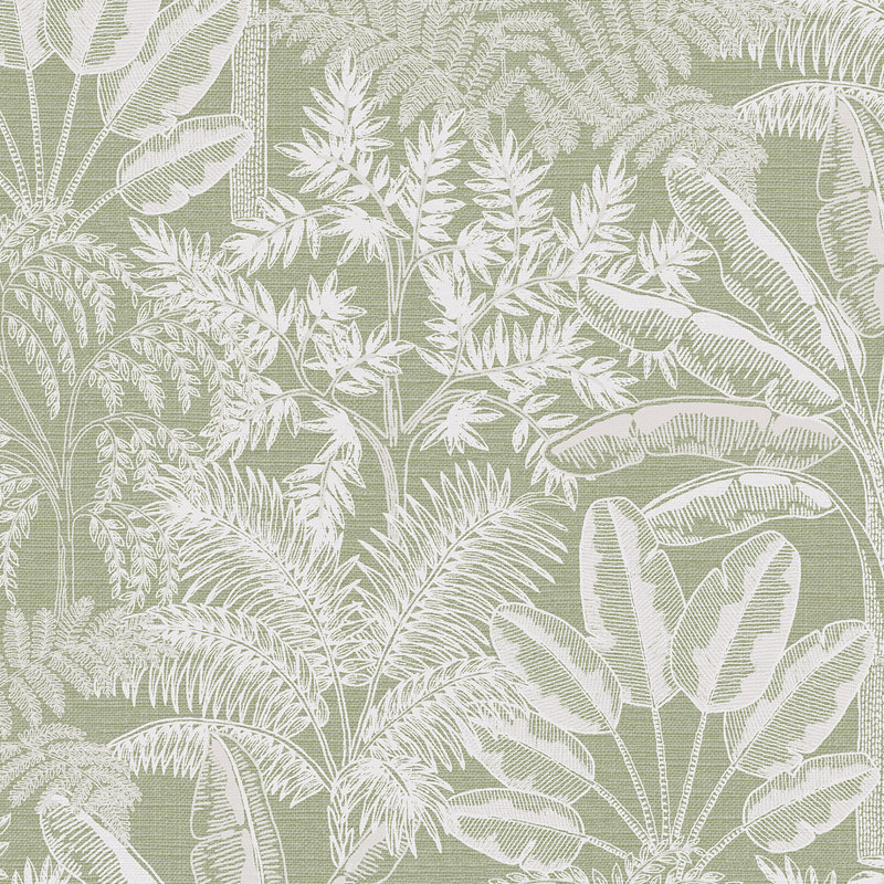 Intrigue 32.8cm x 52cm Textured Matte Wallpaper Roll, Sage