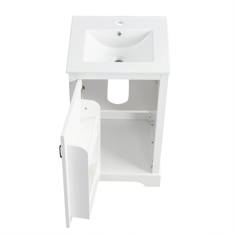 Meuble-lavabo de 20 po avec lavabo, Blanc