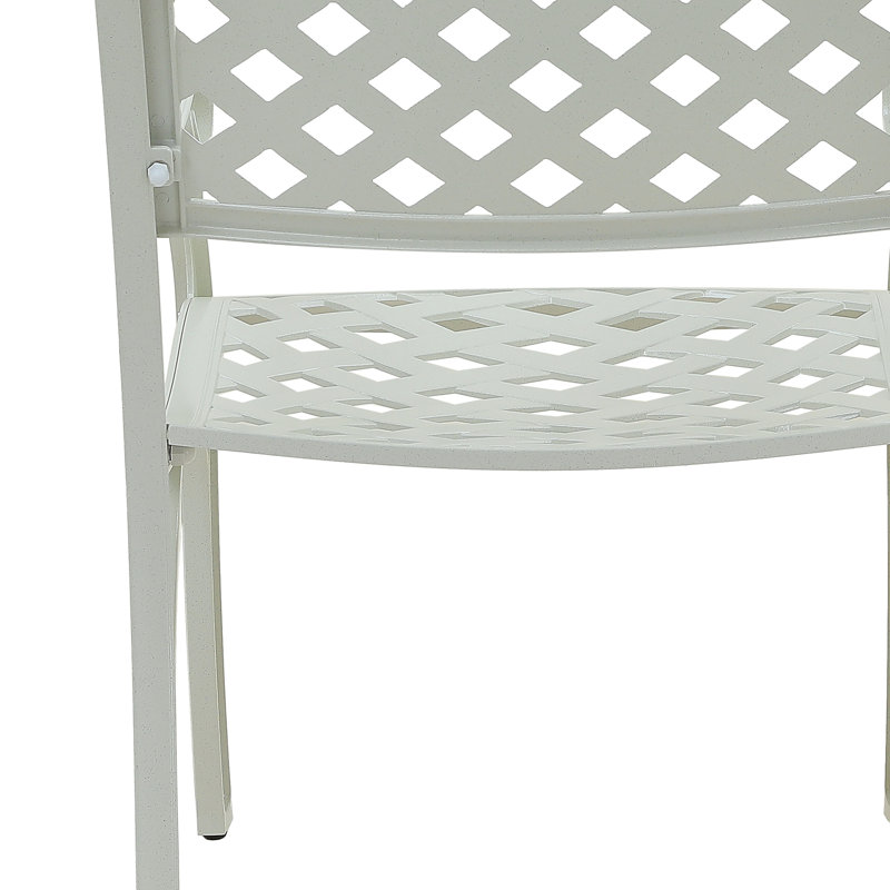 Chaise de salle à manger empilable Abisaid, Blanc