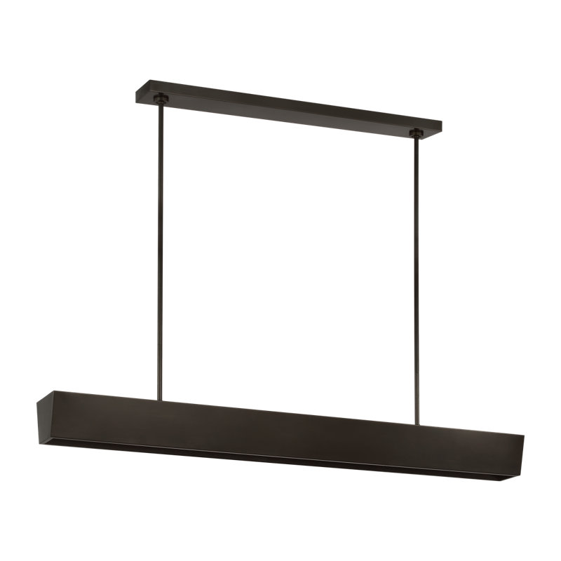 Kelly Wearstler Pench 1-light large tapered linear chandelier in dark bronze finish