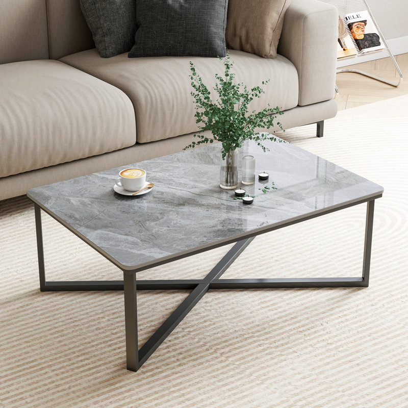 Rectangular Grey Sintered Stone Table Top Replacement Tabletop for Coffee/Dining Table