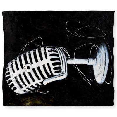Microphone Contemporary Instrument Duvet Cover | Home Decor