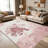 Abstract Ink Wash Pink carpet-easy to clean, machine-washable, soft and comfortable; suitable for door mats, kitchens, living rooms, bedrooms, corridors, and laundry areas. Easy to clean, durable carpet for home decoration.-129204149