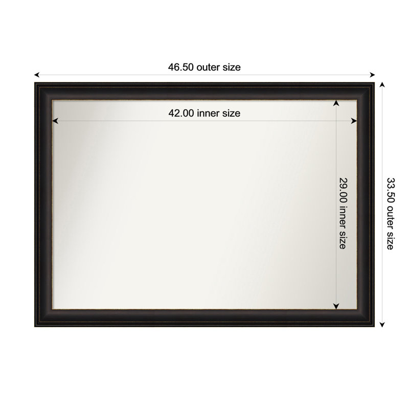 Miroir mural Tavalas, Rectangle, 24,5 po x 44,5 po