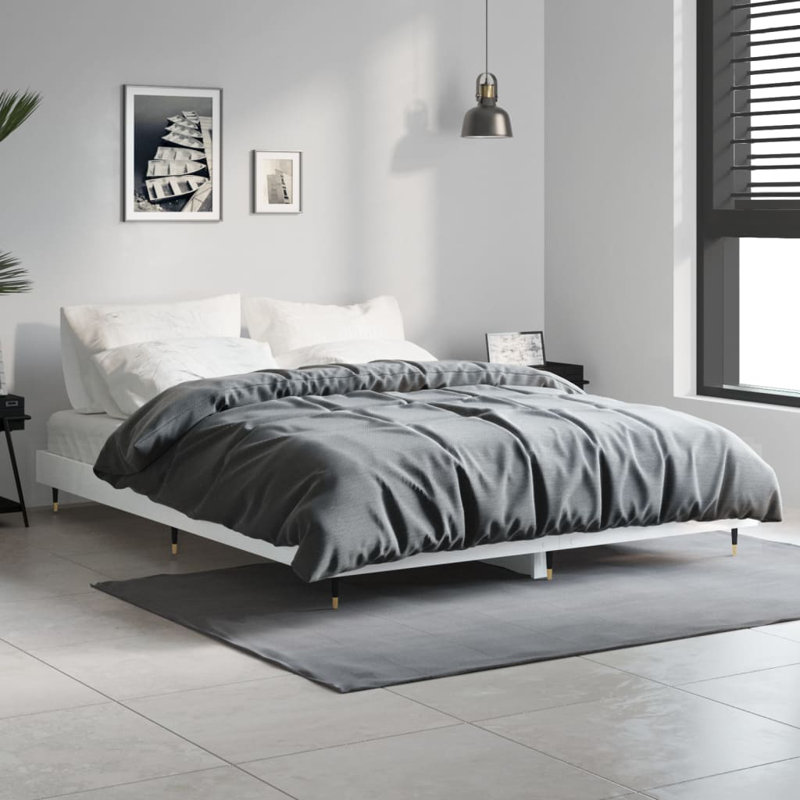 Lorilynn DE Size - 140 X 190 Cm Bed, High Gloss White