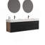 Meuble-lavabo mural 72 po (36 po * 2) avec lavabo à quartz et tiroirs, KD-283688552-283688556-283688557