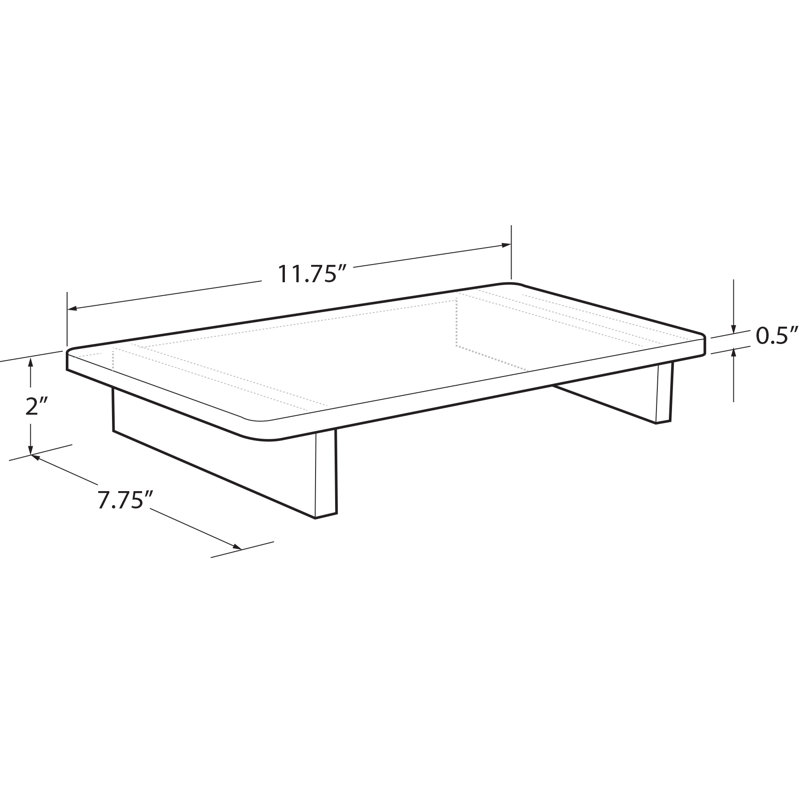 Clear Acrylic Deluxe Riser Display with Bumpers