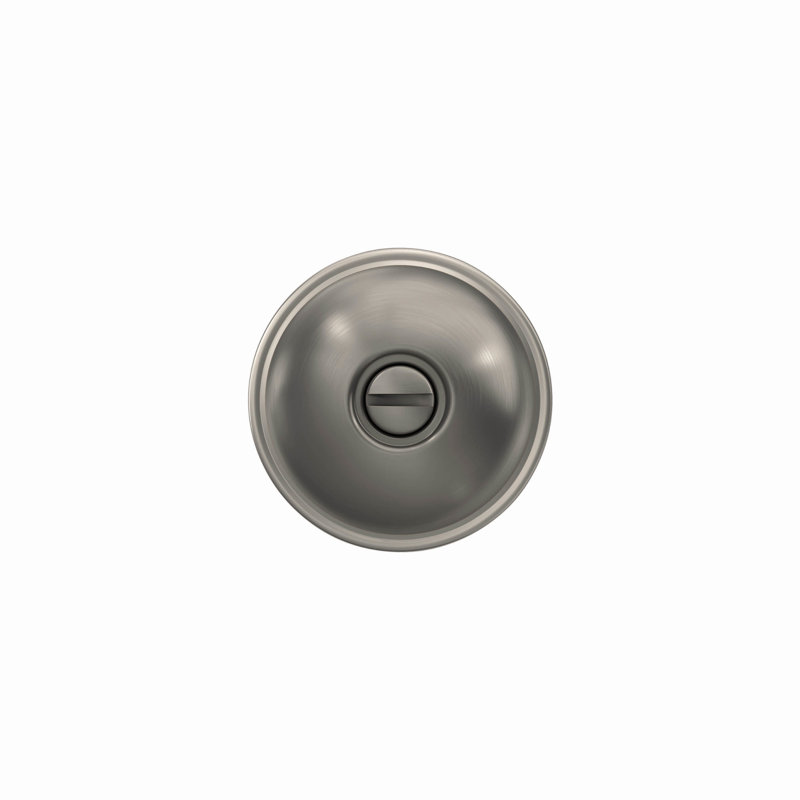 Stratus Knob Bed and Bath Lock, Satin Nickel