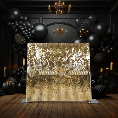 12"x12" Clear Back Shimmer Sequin Wall Panels for Backdrop, Photo Booth, Wedding, Graduation, Bridal, and Birthday Party Decor
