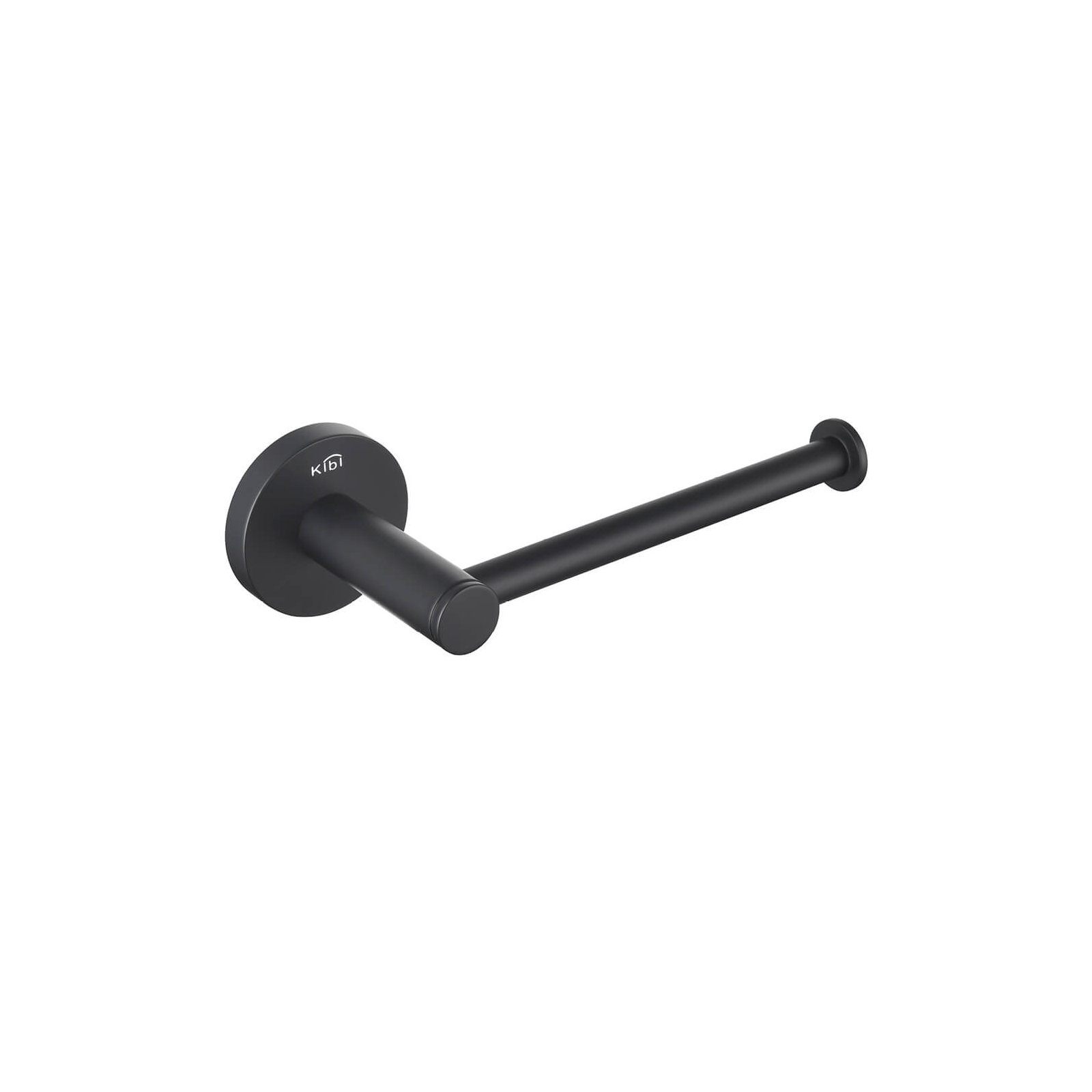 Circular Toilet Paper Holder, Matte Black